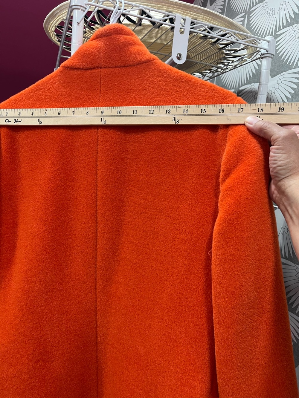 Holly’s Harp Vintage 70s Orange “Wool” Coat with‎ Oversized Black Buttons Sz. S - Picture 10 of 12